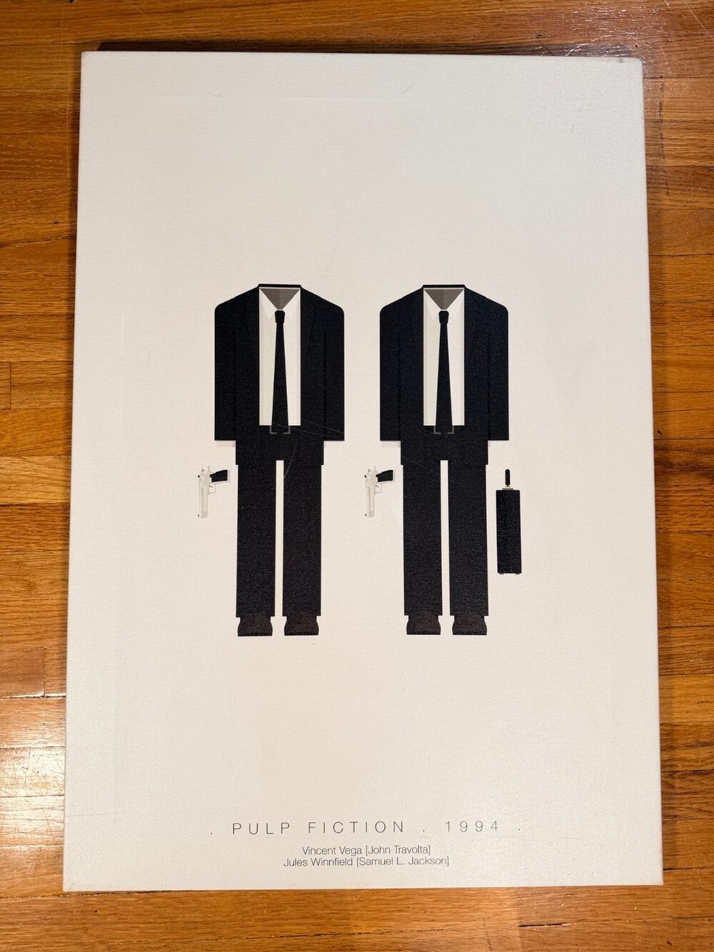 Pulp Fiction 1994 Vincent Vega Jules Minimalist Canvas Wall Art Print 20x26